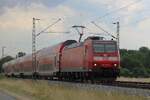 DB 146 118 passiert der Fotograf bei zwischen D�lmen und Buldern mit der RE nach M�nster (W) am 16 Juli 2026.