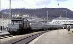 193 013-0 mit Schülerzug (alle 2 Wochen am Samstag) von Geislingen Steige nach Ulm und zurück am 13.03.1982.