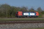 Ohne Lokfühewre: DBC 193 347 'ATO' verlasst am 1 April 2026 (kein Witz!) Valburg CUP auf einer automatischer Testfahrt nach Meteren.