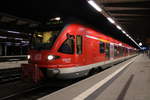 429 529-1 als RB17(Rostock-Schwerin)kurz vor der Ausfahrt am Abend des 16.01.2021 im Rostocker Hbf.