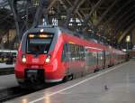 RE 18459 von Leipzig Hbf nach Cottbus kurz vor der Ausfahrt im Leipziger Hbf.23.11.2013