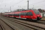 Der Sorgenhamster 442 339 stand am 29.01.2016 als S1 von Rostock Hbf nach Warnemnde im Rostocker Hbf.