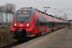 442 840 als S3(Warnemnde-Gstrow)bei der Einfahrt im Haltepunkt Rostock-Marienehe.22.01.2017