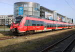 442 850 als S2(Warnemünde-Rostock)bei der Einfahrt in Warnemünde-Werft.13.02.2022