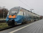 50 Jahre Rostocker S-Bahn Hamster 442 837 am 15.11.2024 in Warnemünde.