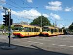 Stadtverkehr / �berlandverkehr, GT 8-100 D M2S Nr.879 von Siemens Baujahr 2002 und Nr.