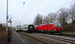 Drei auf einen Streich....NAH.SH/DB Twindexx 445 028, DSB IC3 MFA/FF/MFB 50/54/5281 und rechts der nagelneue DSB Vectron EB 3207.