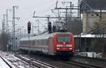 DB 6101 099-0 mit dem Leerpark für den IC 2197 nach Köln auf dem Weg nach Flensburg.