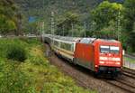 DB 101 085-9 mit unbekanntem IC aufgenommen in Bacharach.