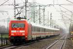 DB 101 134-5(REV/AE/20.01.12) mit dem LPF 78082(HH-Langenfelde - Flensburg)festgehalten in Jübek auf dem Weg nach Flensburg.