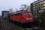 DB Fernverkehr E10 448/ 115 448-3(REV/LD X/05.08.13) abgestellt im Bhf Neumünster.