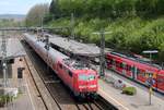 DB 111 174-9 mit ner RegioBahn im Bhf von Backnang aufgenommen.06.05.2017