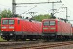 Zufallsaufnahme mit dem Tele...112 147-4 und 152-4 jeweils mit einem SH-Express unterwegs in Jübek.