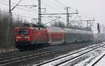 DB 112 176 mit RE 7 nach Hamburg.