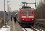 120 135-9 mit dem IC 2417(Flensburg-Köln)aufgenommen beim Halt in Schleswig.