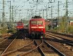 DB 120 123-5 und 155 132-4, Neumünster Gbf, 21.04.2011