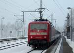 DB 120 123-5 als Schublok des Lr 2417 der wenig später als IC 2417 von Flensburg nach Köln fuhr.