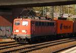 EGP 139 285-1(Unt/LDX/31.05.12) mit Containerzug aufgenommen in HH-Harburg.