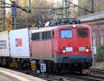 EGP 139 285-1(E40.11) durchfährt hier den Bhf HH-Harburg.