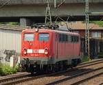 140 043-1 auf Solofahrt durch Hamburg-Harburg.