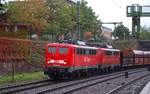 DB E40 834/ 140 834-3 mit weiterer 140er und dem Kohle Express vom Hansa-Port kommend.