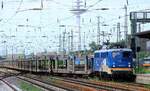 EVB 140 761-8 mit leerem BLG Autotransportzug Durchfahrt Bremen Hbf 11.06.2022