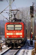 DB RBSH/nah.sh 143 276-4 als Schublok der RB nach Flensburg festgehalten bei der Ausfahrt nach Flensburg.