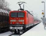 DB Regio Kiel 143 163-4 als Schub-Lok des RE 7 nach Hamburg.