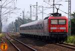 Auf gehts nach Hamburg...DB Regio Kiel 143 163-4(REV/LD X/08.07.09, Verl/AK/05.07.16) fungiert hier als Schublok des RE7 nach Hamburg.