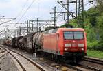 DB 145 014-7 mit Mischer Durchfahrt HH-Harburg 04.05.2024