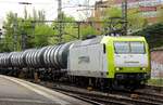 Captrain 145 094-9 mit GATX KeWa Zug aufgenommen im Bhf Hamburg-Harburg.