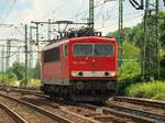 DB 155 259-5 auf Solo-Tour durch Hamburg-Harburg.