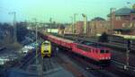 DB 155 168-8 mit Aushubzug Gieen 20.03.2003