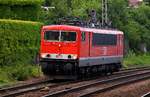 MEG 706/ 155 119-1(REV/LD X/19.09.13)hatte einen Containerzug in den Hamburger Hafen gebracht und fährt nun zurück nach Maschen für ihre nächste Aufgabe.