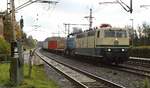 SEL 181 213-0 mit neg V102/0575 002-7 und dem Nordliner KLV in Warteposition im Bhf Owschlag 01.11.2021 II