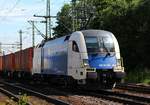 WLB 182 521-5/ES 64 U2-021 mit Containerzug aufgenommen in HH-Harburg.