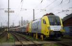 Siemens/FLEX Es 64 U2-099/ 182 599(Bild von der anderen Seite zu ES 64 U2-019), Bw Flensburg Präsentationstag 01.12.2002