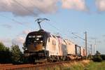 MRCE/TXL ES 64 U2-023  Der Kaiser  mit dem Lauritzen KLV nach Pattburg/DK aufgenommen bei Jübek.