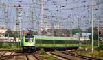 MRCE/Flixtrain ES64U2-007 oder 182 507-4, REV/Lz/31.07.14, Verl/KG9/30.07.21 mit Flix nach Köln EInfahrt Bremen Hbf.