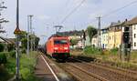 DB 185 258-1 mit Kesselzug festgehatten in Bad Hönningen 12.09.2023