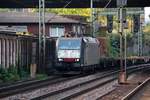 185 544-4 mit leerem Containerzug, HH-Harburg, 28.09.12