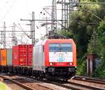 ITL 185 649-1 mit Containerzug festgehalten in HH-Harburg.