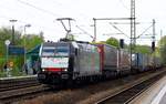 MRCE/TXL 185 408-2 mit dem DGS 45697(Malmö-Löhne)festgehalten bei der Durchfahrt in Schleswig 20.05.2015