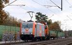 Eine Lok die man im Norden nie erwartet hätte....HVLE 185 583-2 mit Northrail G322 i.E bei TXL in Padborg/DK 322 220 124 (ex DSB MK 605) hier bei der Durchfahrt in Owschlag festgehalten.