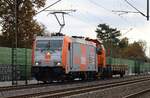 HVLE 185 583-2 mit Northrail MaK G322 i.E bei TXL in Padborg/DK 322 220 124 (ex DSB MK 605) hier bei der Durchfahrt in Owschlag festgehalten.