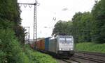 RAILPOOL 186 434 mit Containerzug Abzw.