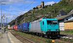 ATLU 185 609-5 REV/LD X/17.01.17 mit Containerzug Kaub am Rhein 14.09.2023