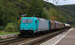 ATLU 185 609-5 mit Gterzug Durchfahrt Bingen Hbf.