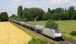 Railpool 186 533-6 mit Kesselwagenzug Praest (bei Emmerich)  15.06.2023