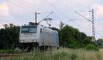 Railpool 186 537-7 fährt Lz Richtung Niederlande Meerhoog 15.06.2023